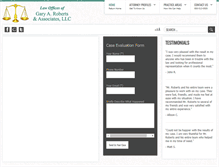 Tablet Screenshot of garyrobertslaw.com